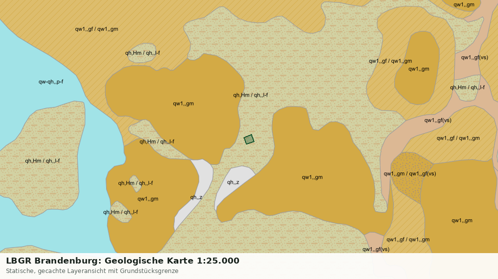 Statische Kartenansicht: LBGR Brandenburg: Geologische Karte 1:25.000
