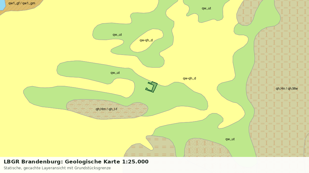 Statische Kartenansicht: LBGR Brandenburg: Geologische Karte 1:25.000