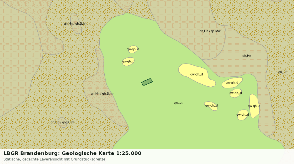 Statische Kartenansicht: LBGR Brandenburg: Geologische Karte 1:25.000