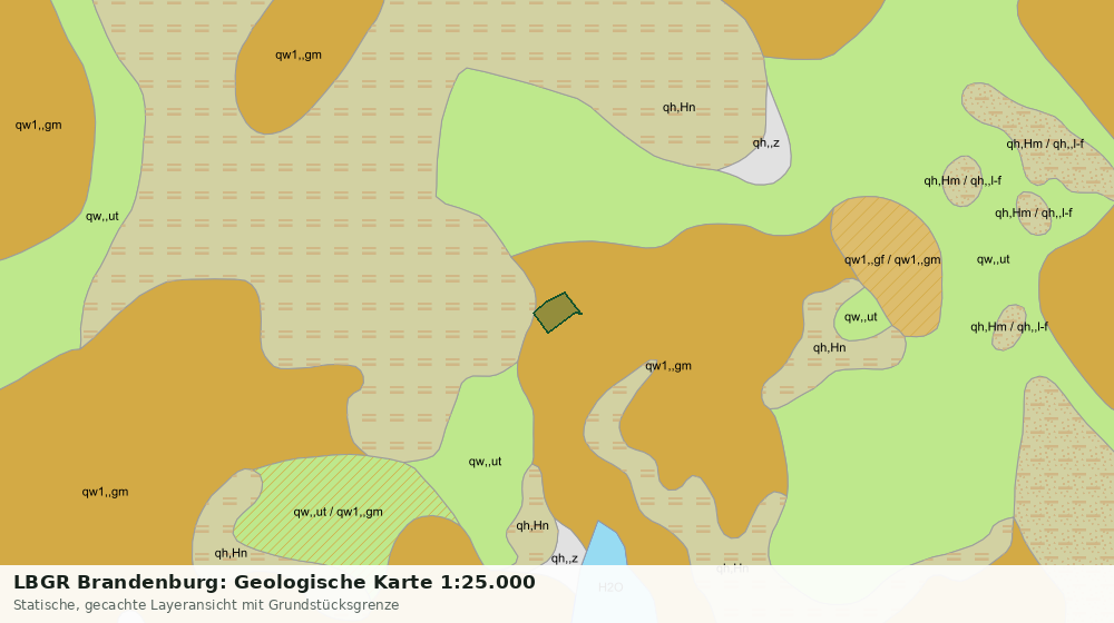 Statische Kartenansicht: LBGR Brandenburg: Geologische Karte 1:25.000