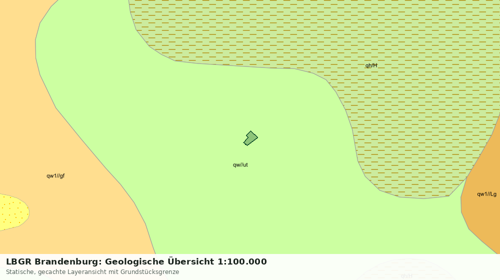 Statische Kartenansicht: LBGR Brandenburg: Geologische Übersicht 1:100.000