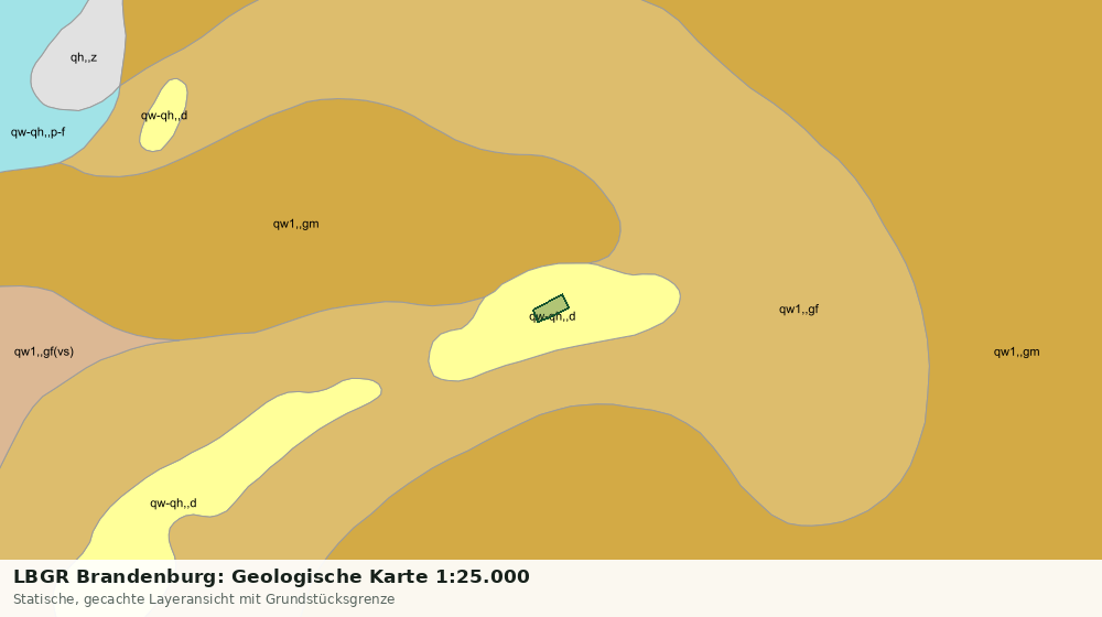 Statische Kartenansicht: LBGR Brandenburg: Geologische Karte 1:25.000