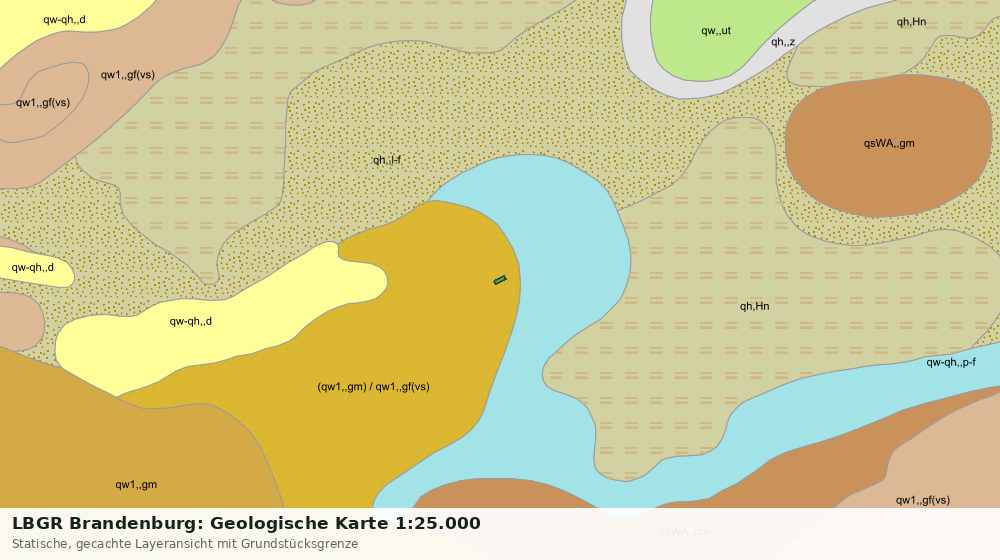 Statische Kartenansicht: LBGR Brandenburg: Geologische Karte 1:25.000