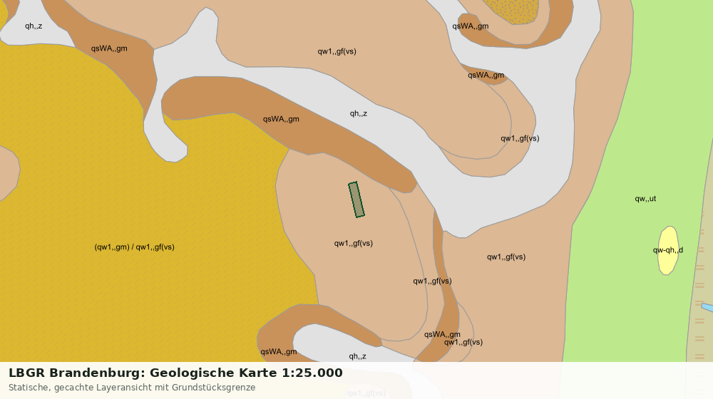 Statische Kartenansicht: LBGR Brandenburg: Geologische Karte 1:25.000