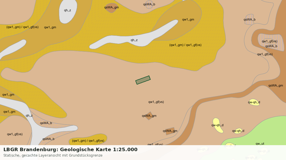 Statische Kartenansicht: LBGR Brandenburg: Geologische Karte 1:25.000