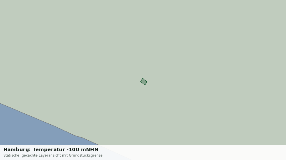 Statische Kartenansicht: Hamburg: Temperatur -100 mNHN