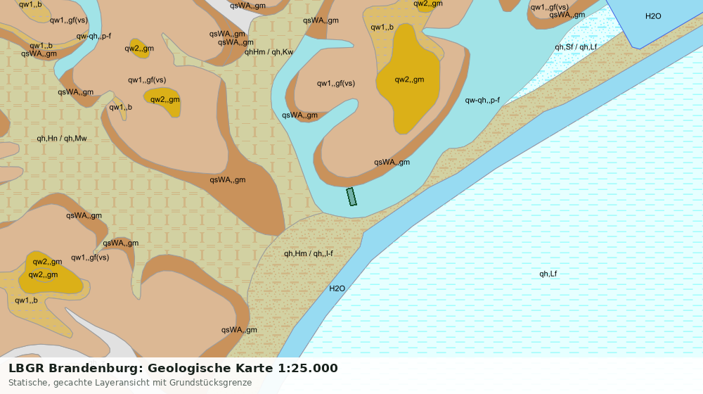 Statische Kartenansicht: LBGR Brandenburg: Geologische Karte 1:25.000