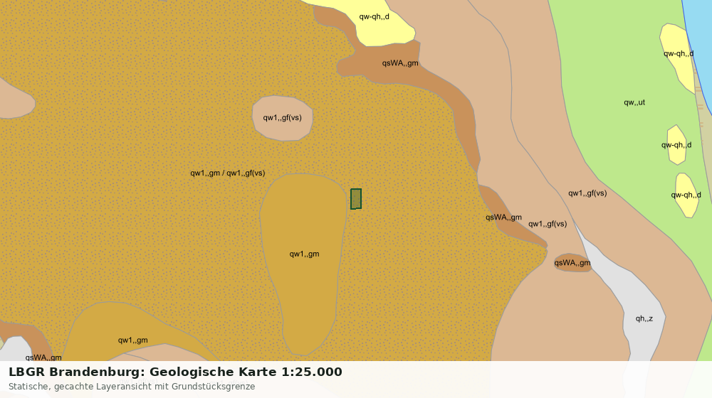 Statische Kartenansicht: LBGR Brandenburg: Geologische Karte 1:25.000