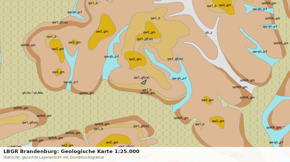 Statische Kartenansicht: LBGR Brandenburg: Geologische Karte 1:25.000