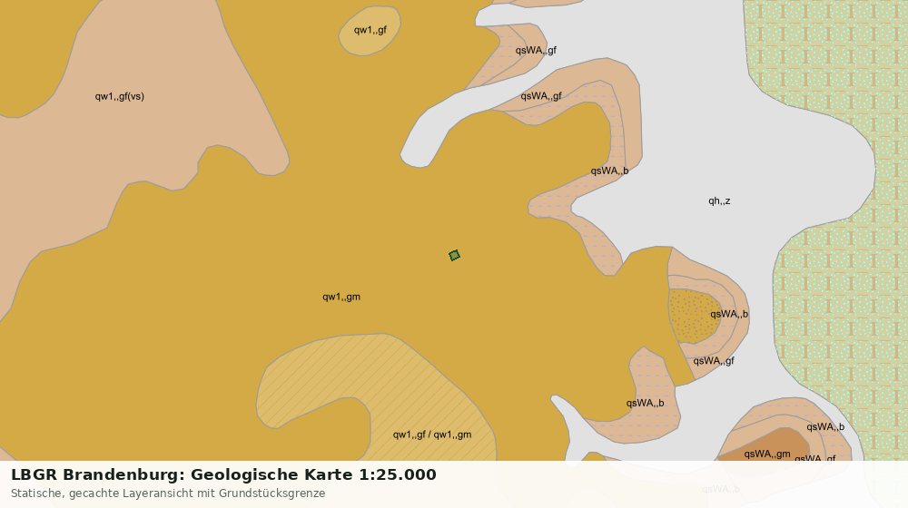 Statische Kartenansicht: LBGR Brandenburg: Geologische Karte 1:25.000