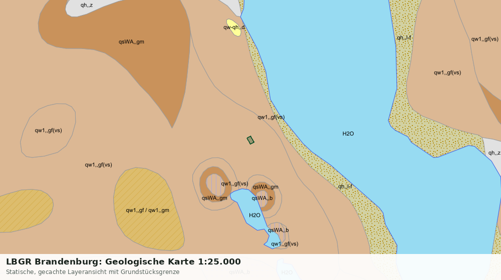 Statische Kartenansicht: LBGR Brandenburg: Geologische Karte 1:25.000