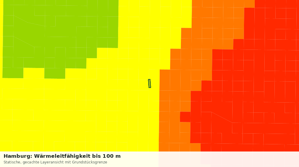 Statische Kartenansicht: Hamburg: Wärmeleitfähigkeit bis 100 m