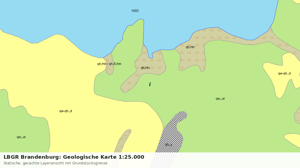 Statische Kartenansicht: LBGR Brandenburg: Geologische Karte 1:25.000