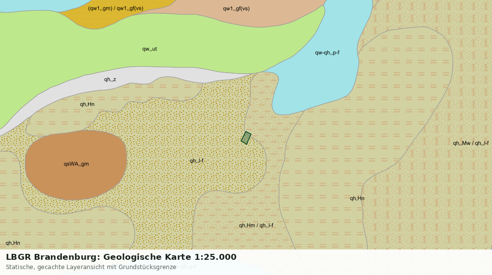 Statische Kartenansicht: LBGR Brandenburg: Geologische Karte 1:25.000
