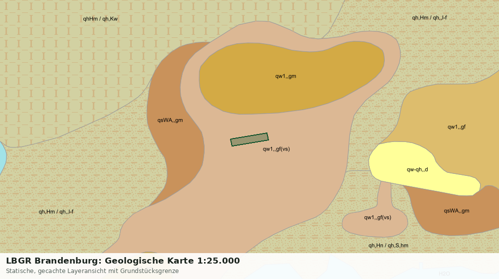 Statische Kartenansicht: LBGR Brandenburg: Geologische Karte 1:25.000