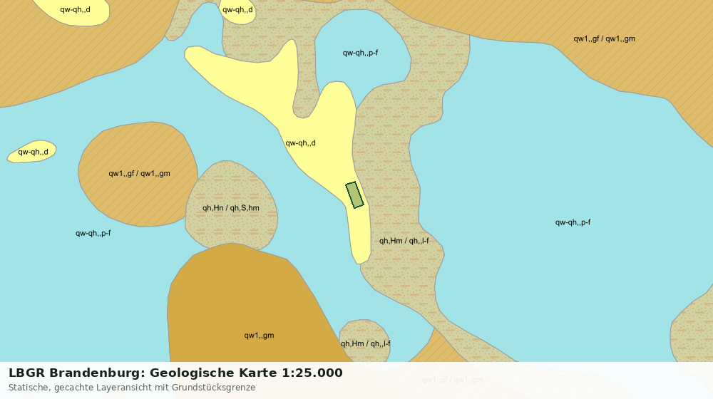 Statische Kartenansicht: LBGR Brandenburg: Geologische Karte 1:25.000