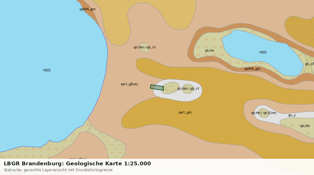 Statische Kartenansicht: LBGR Brandenburg: Geologische Karte 1:25.000