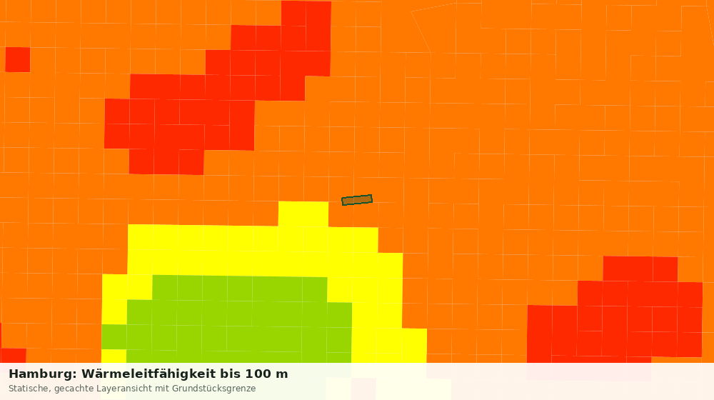 Statische Kartenansicht: Hamburg: Wärmeleitfähigkeit bis 100 m
