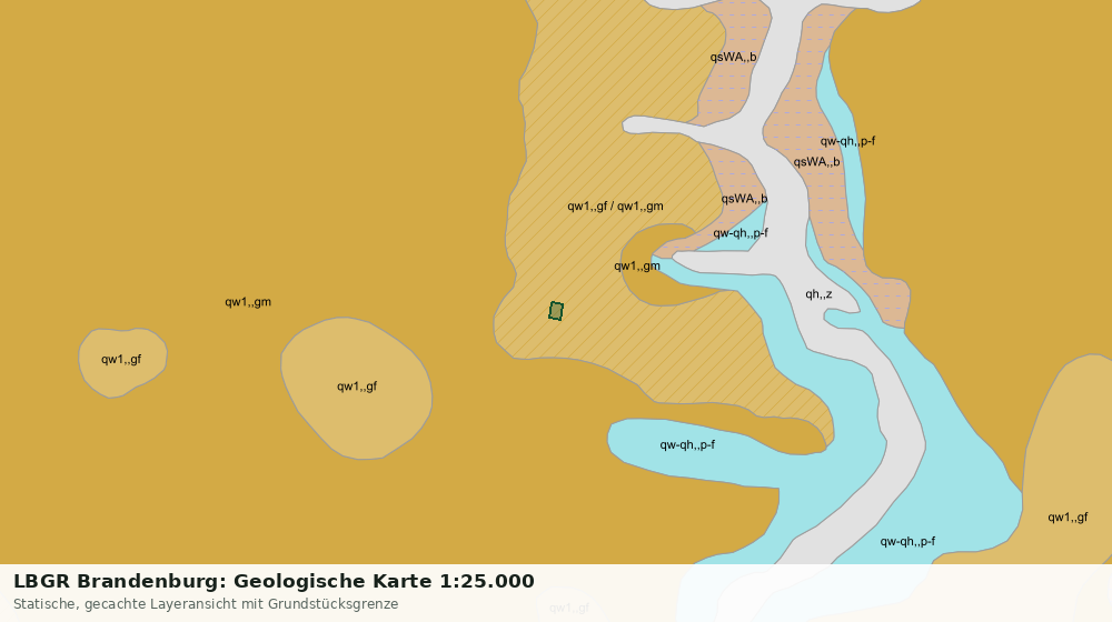 Statische Kartenansicht: LBGR Brandenburg: Geologische Karte 1:25.000