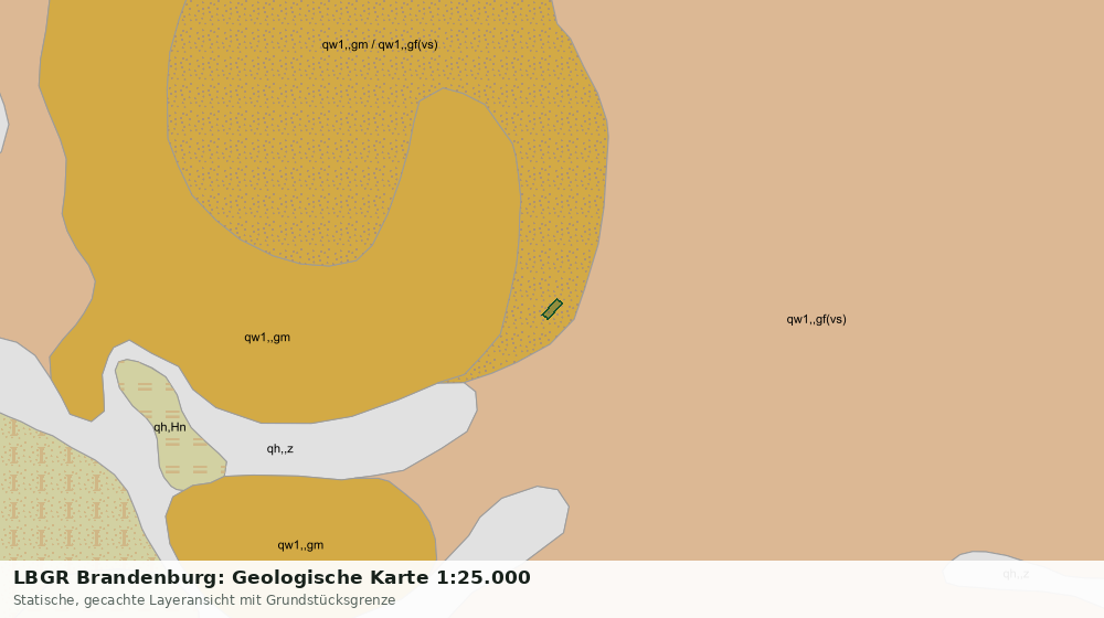 Statische Kartenansicht: LBGR Brandenburg: Geologische Karte 1:25.000