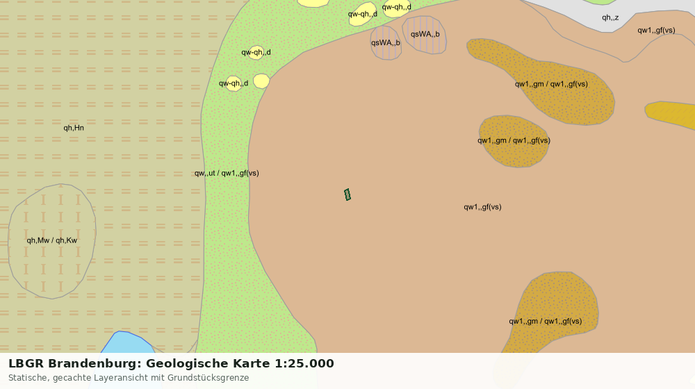Statische Kartenansicht: LBGR Brandenburg: Geologische Karte 1:25.000