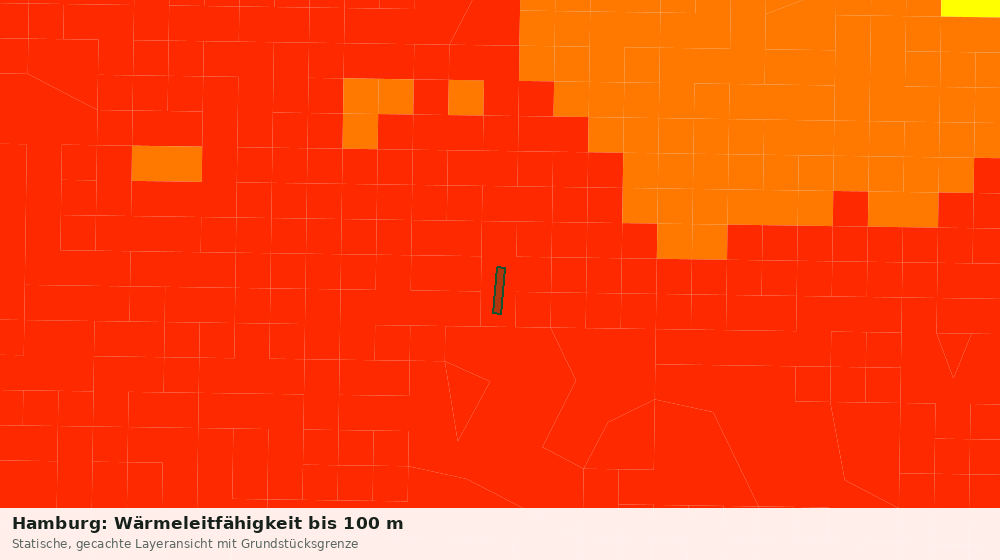 Statische Kartenansicht: Hamburg: Wärmeleitfähigkeit bis 100 m