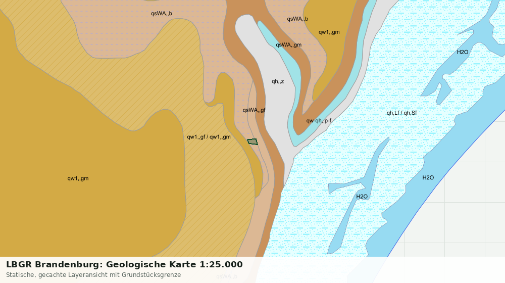 Statische Kartenansicht: LBGR Brandenburg: Geologische Karte 1:25.000