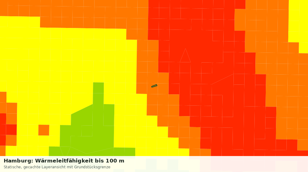 Statische Kartenansicht: Hamburg: Wärmeleitfähigkeit bis 100 m