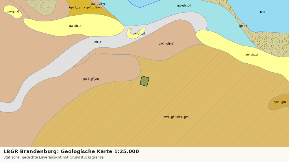 Statische Kartenansicht: LBGR Brandenburg: Geologische Karte 1:25.000