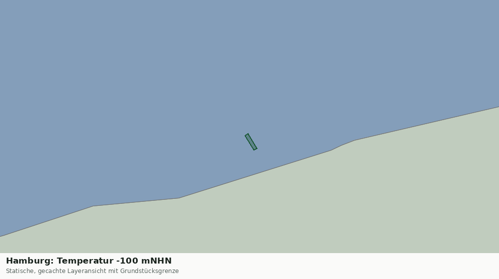 Statische Kartenansicht: Hamburg: Temperatur -100 mNHN