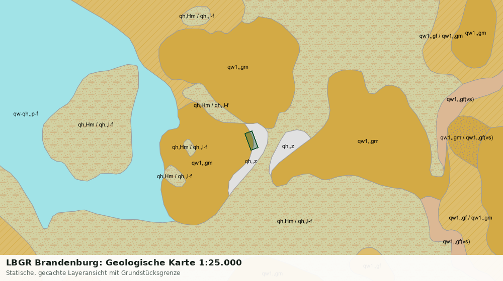 Statische Kartenansicht: LBGR Brandenburg: Geologische Karte 1:25.000