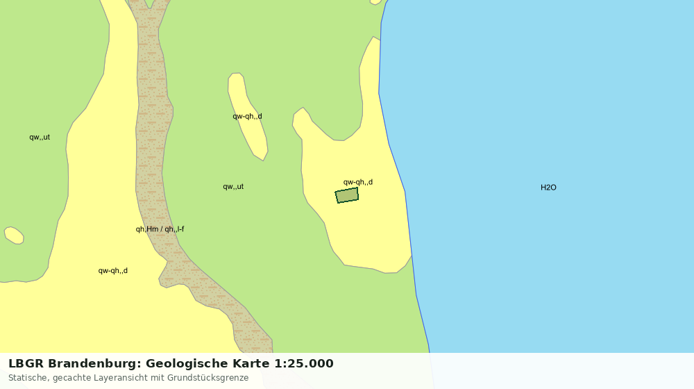 Statische Kartenansicht: LBGR Brandenburg: Geologische Karte 1:25.000