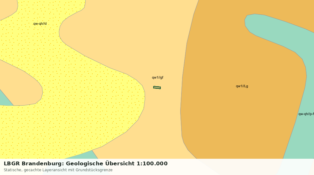 Statische Kartenansicht: LBGR Brandenburg: Geologische Übersicht 1:100.000