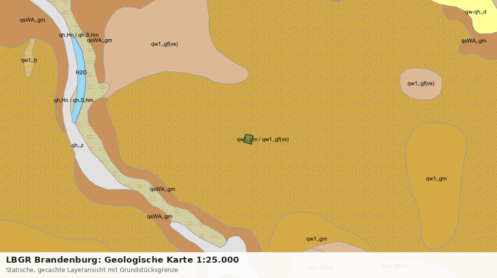 Statische Kartenansicht: LBGR Brandenburg: Geologische Karte 1:25.000