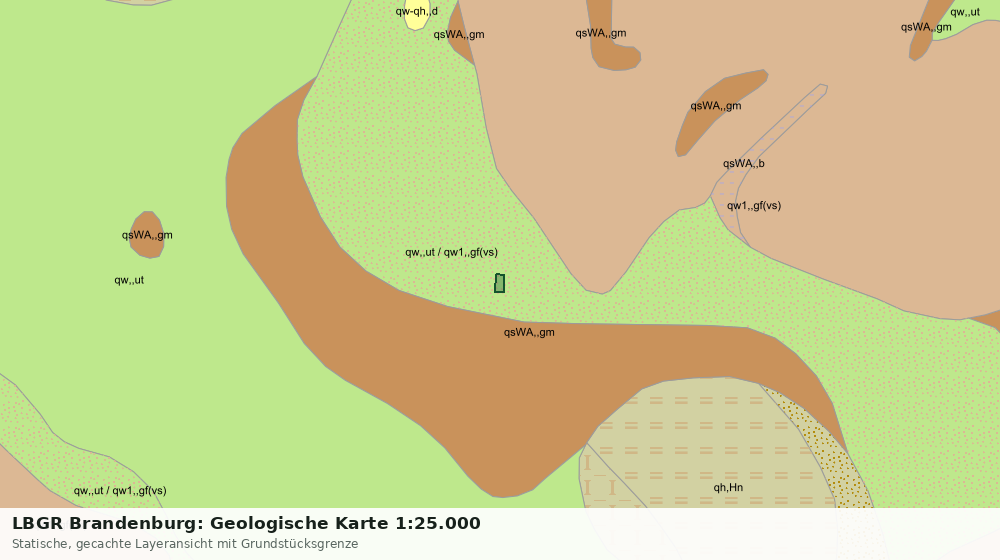 Statische Kartenansicht: LBGR Brandenburg: Geologische Karte 1:25.000