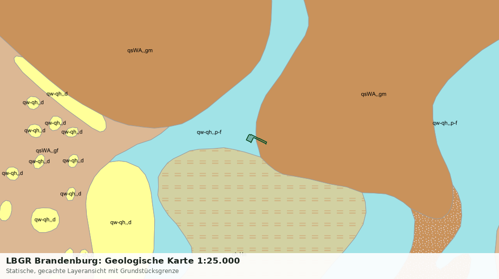 Statische Kartenansicht: LBGR Brandenburg: Geologische Karte 1:25.000