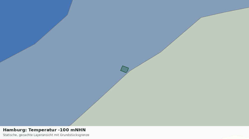 Statische Kartenansicht: Hamburg: Temperatur -100 mNHN