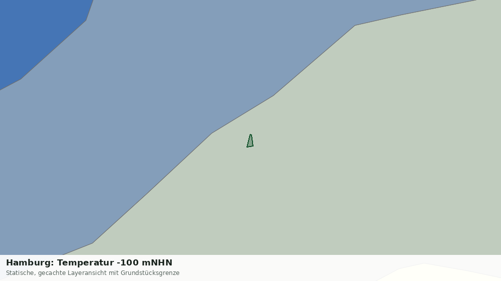 Statische Kartenansicht: Hamburg: Temperatur -100 mNHN