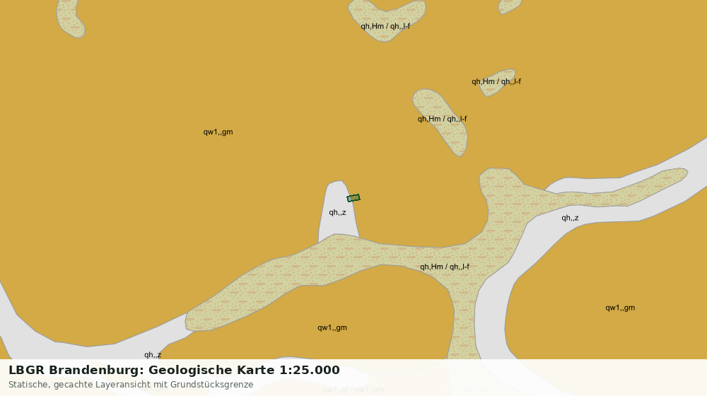 Statische Kartenansicht: LBGR Brandenburg: Geologische Karte 1:25.000