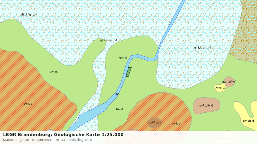 Statische Kartenansicht: LBGR Brandenburg: Geologische Karte 1:25.000