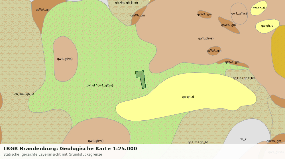 Statische Kartenansicht: LBGR Brandenburg: Geologische Karte 1:25.000