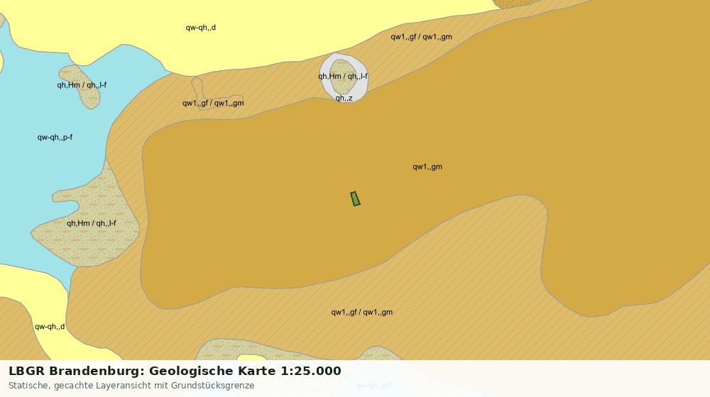 Statische Kartenansicht: LBGR Brandenburg: Geologische Karte 1:25.000