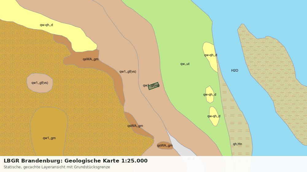 Statische Kartenansicht: LBGR Brandenburg: Geologische Karte 1:25.000