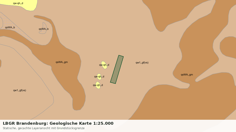 Statische Kartenansicht: LBGR Brandenburg: Geologische Karte 1:25.000