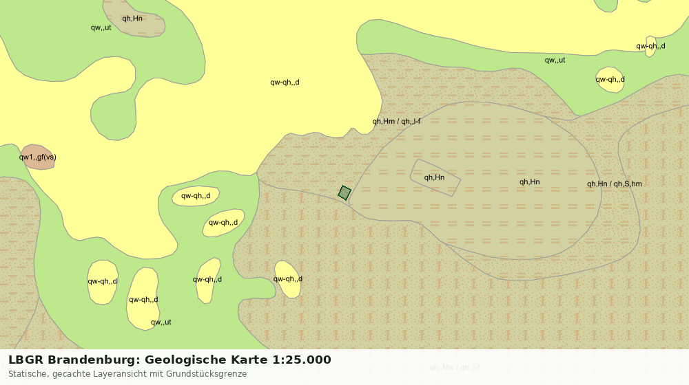 Statische Kartenansicht: LBGR Brandenburg: Geologische Karte 1:25.000