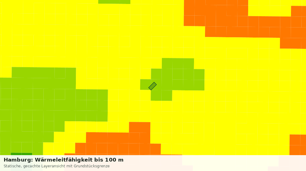 Statische Kartenansicht: Hamburg: Wärmeleitfähigkeit bis 100 m