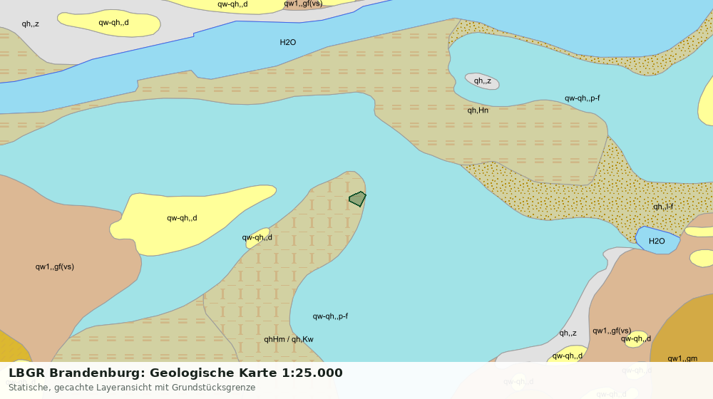 Statische Kartenansicht: LBGR Brandenburg: Geologische Karte 1:25.000