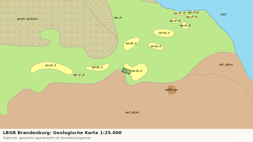 Statische Kartenansicht: LBGR Brandenburg: Geologische Karte 1:25.000