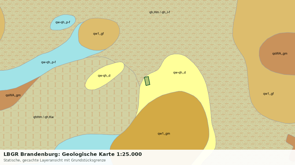 Statische Kartenansicht: LBGR Brandenburg: Geologische Karte 1:25.000