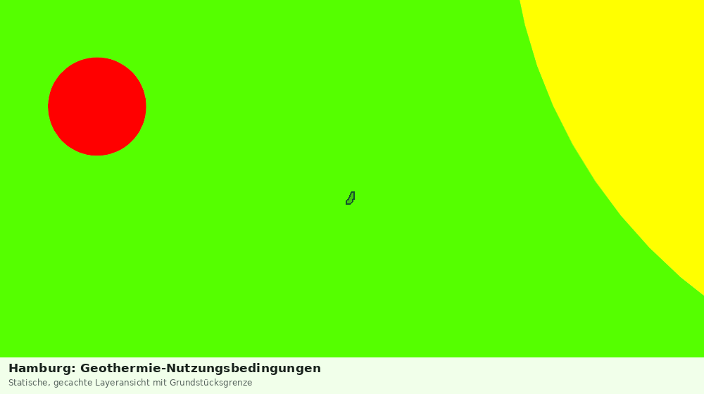 Statische Kartenansicht: Hamburg: Geothermie-Nutzungsbedingungen